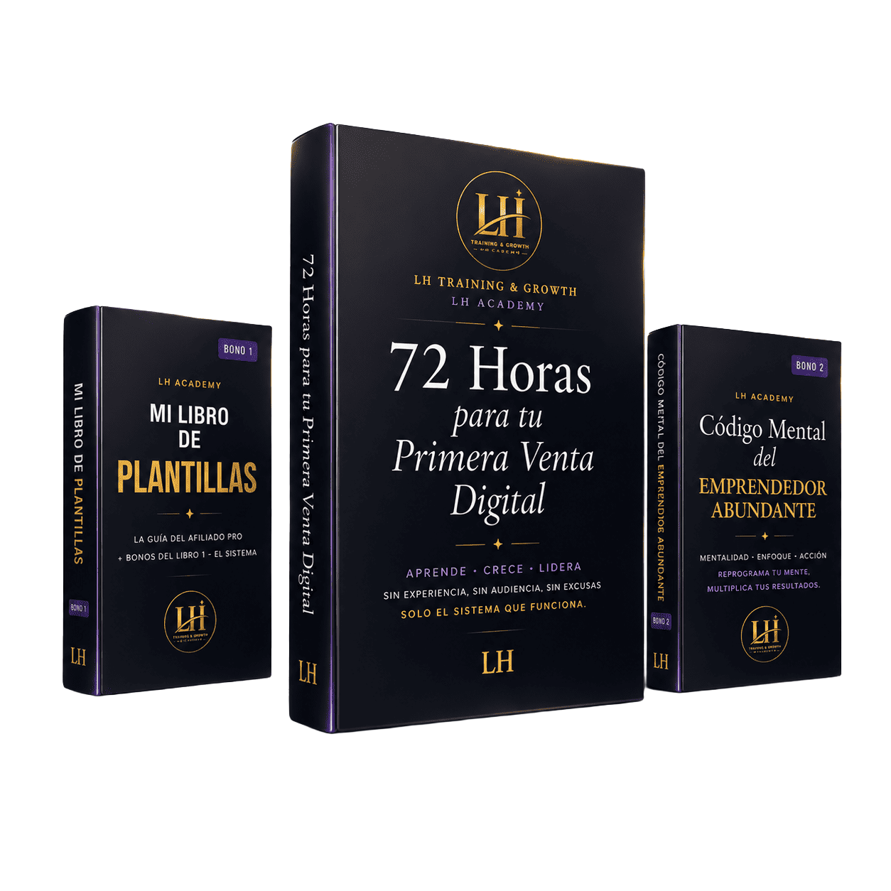 Ebook 72 Horas para tu Primera Venta Digital con el bono Mi Libro de Plantillas y el bono Código Mental del Emprendedor Abundante